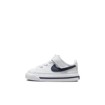 Nike Court Legacy Anti Slip Wear Resistant Low Top Toddler Shoes White Blue Infant And Toddler