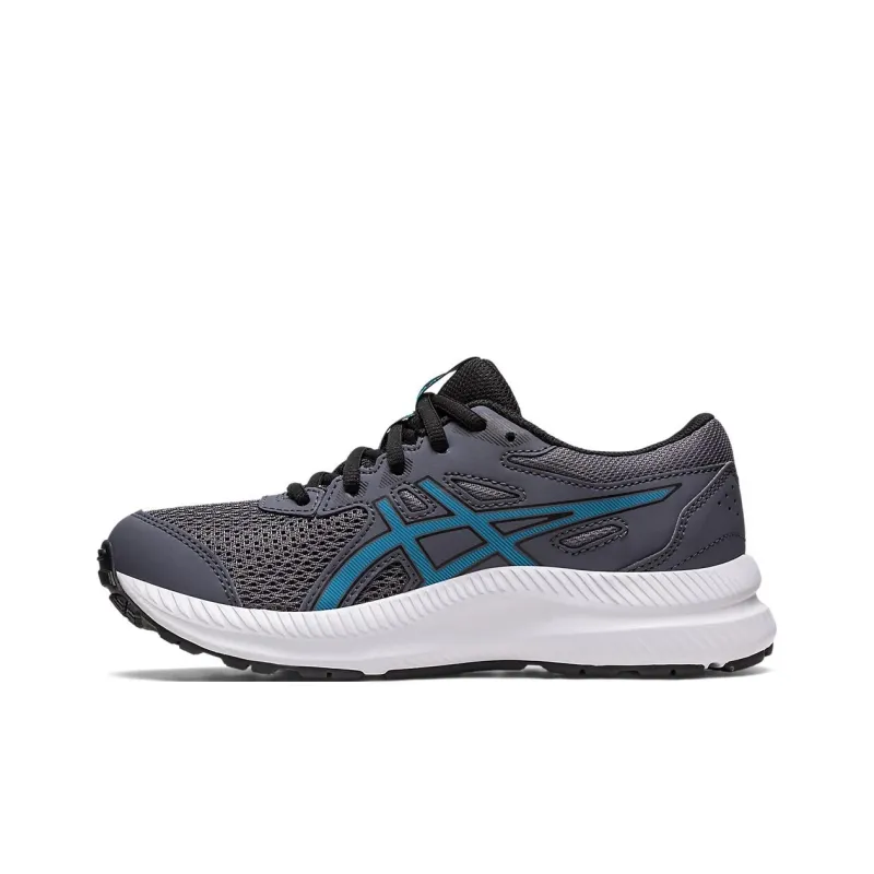 Asics Gel-Contend 8 Anti-Slip And Wear-Resistant Lightweight Low-Top Kids' Running Shoes Gray Black Teenagers-0