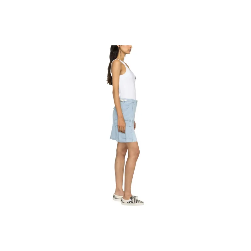 KENZO Denim Short Skirts Women's Light Blue-2