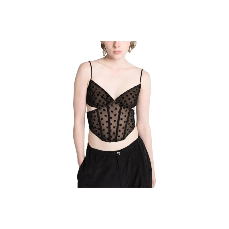 Misbhv Mesh Monogram Corset Top-4