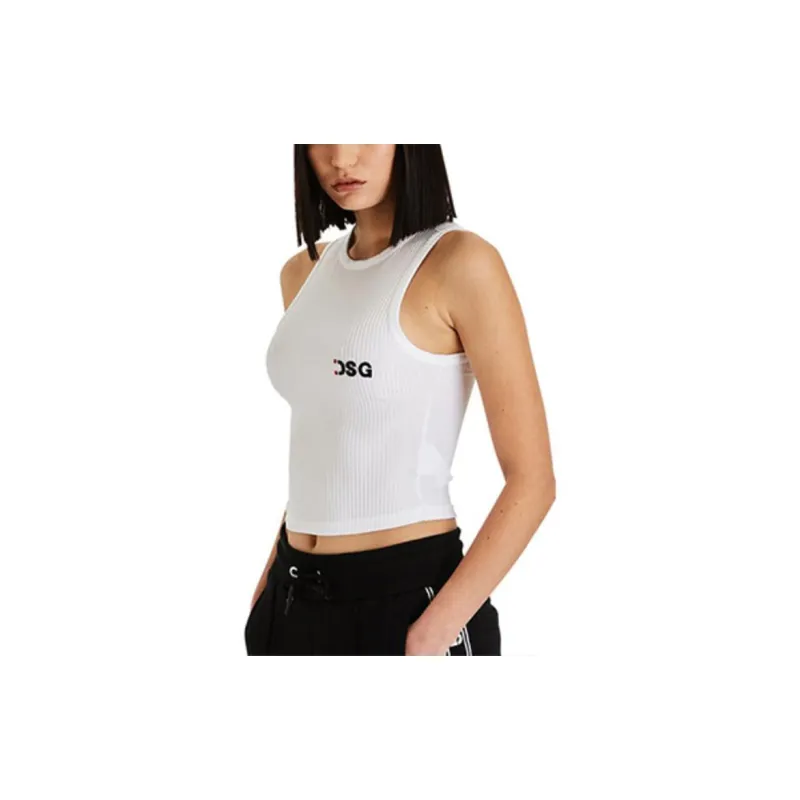 DSG DISGUSTO Tank Tops Women's White-4