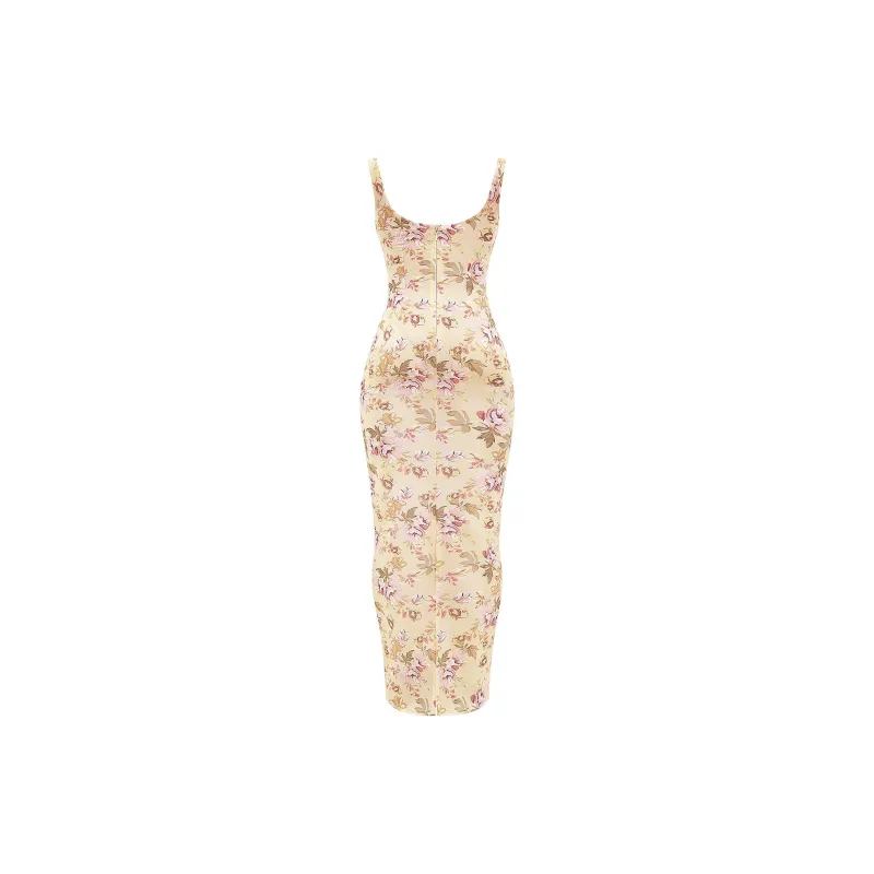 HOUSE OF CB Robina Slip Dresses Women's HONEYFLOWER/Honey Multicolor-1
