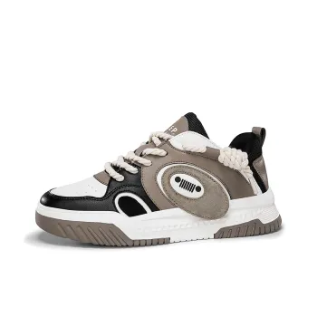 JEEP SPIRIT Skateboard Shoes Men Low Top Polar White/Graphite Black