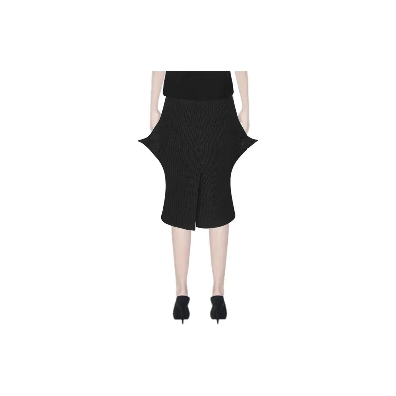 SIQIZ Casual Long Skirts Women's Black-3