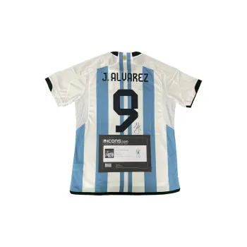 ICONS.com Jersey Argentina 2 Stars, With ICONS Official Certificate, Without Framing, For Collection. Unisex