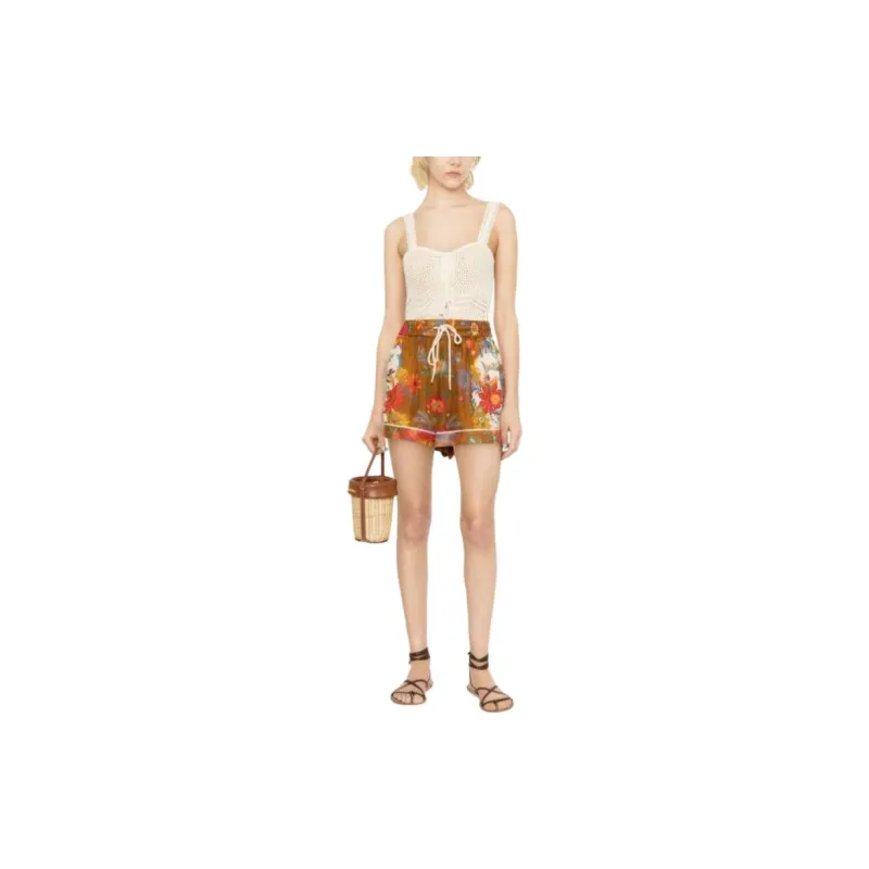 Zimmermann Ginger Floral-print Silk Shorts-1