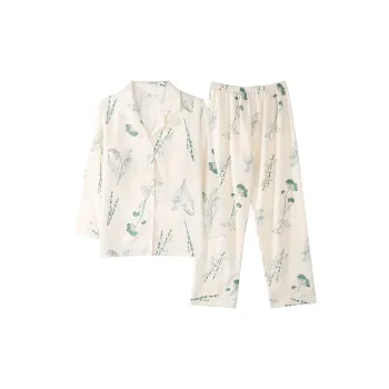 LoveEsteem Pajama Set Women's White Green