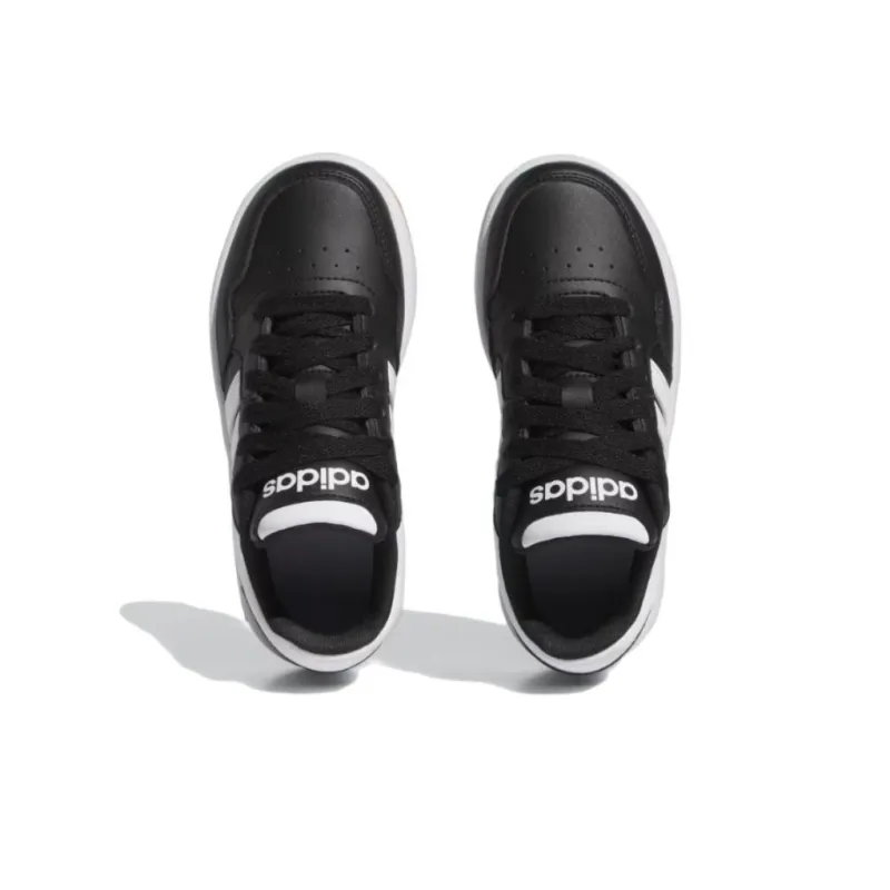 Adidas Neo Hoops 3.0 Anti Slip Wear Resistant Low Top Kids' Skateboarding Shoes Black White Kids'-4