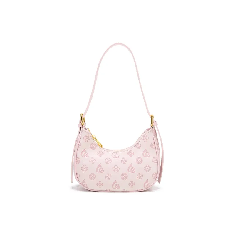 Carit&Koty Polyurethane Synthetic Leather Shoulder Bag Women's Pink-6
