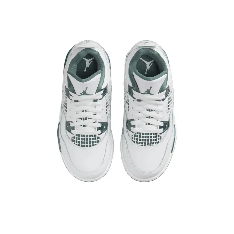 Jordan Air Jordan 4 Abrasion Resistant Mid Top Kids Lifestyle Shoes White Green Kids'-4