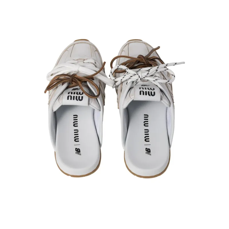 New Balance x MIU MIU NB 530 SL Closed Toe Slippers Women's White-3