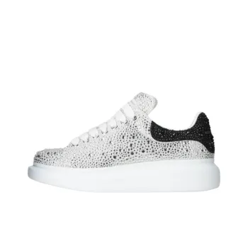 Alexander McQueen Crystal embellished Oversized Sneakers 'Silver Black'