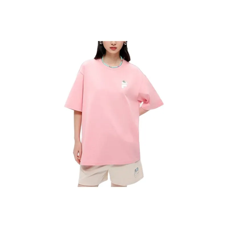 FILA FUSION T Shirts Women's Youth Pink-2