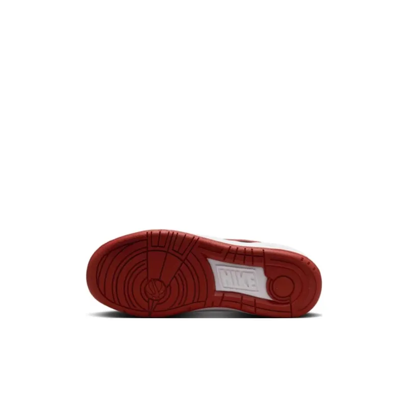 Nike Full Force Low Top Kids' Skateboarding Shoes White Red Unisex-5