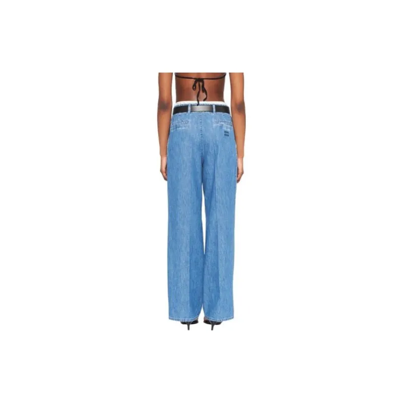 MIU MIU Money Bray Jeans Women's Blue-1
