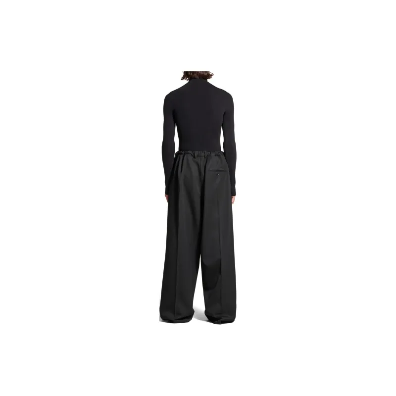 Balenciaga Drawstring Elastic Waist Tailored Pants-3