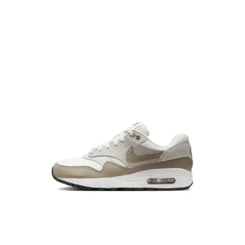 Nike Air Max 1 Abrasion Resistant Low Top Kids Lifestyle Shoes White Brown Kids'