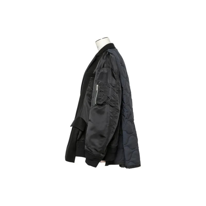 Sacai Double Breasted Panelled Bomber Jacket-2
