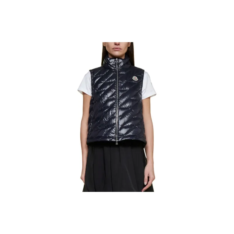 Moncler Vests Women's Marine Blue-3