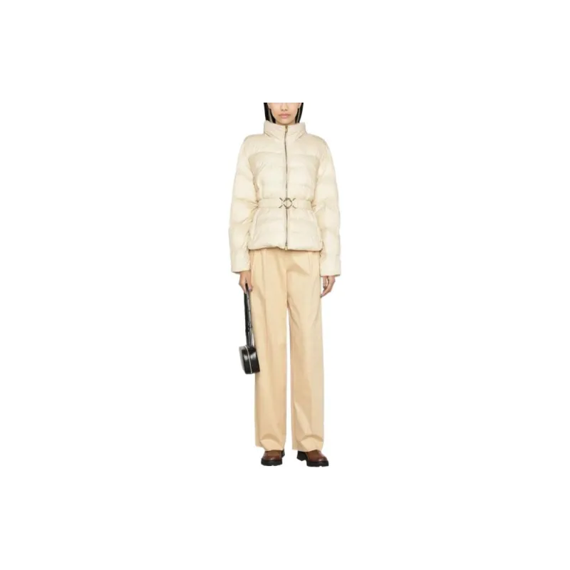 PINKO Logo Print Collar Puffer Jacket-1