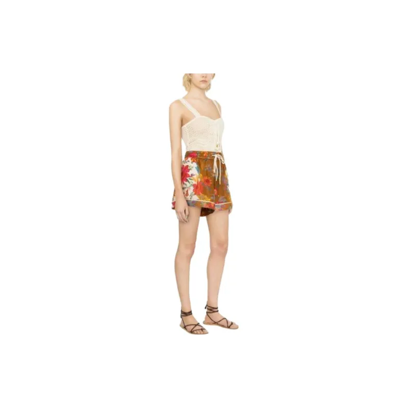Zimmermann Ginger Floral-print Silk Shorts-3
