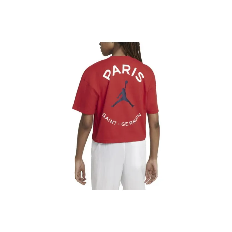 Jordan Crop Tops Women's Red-2
