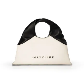 INJOYLIFE Canvas Sheepskin Crossbody Handbags Women's Ecru Multicolor