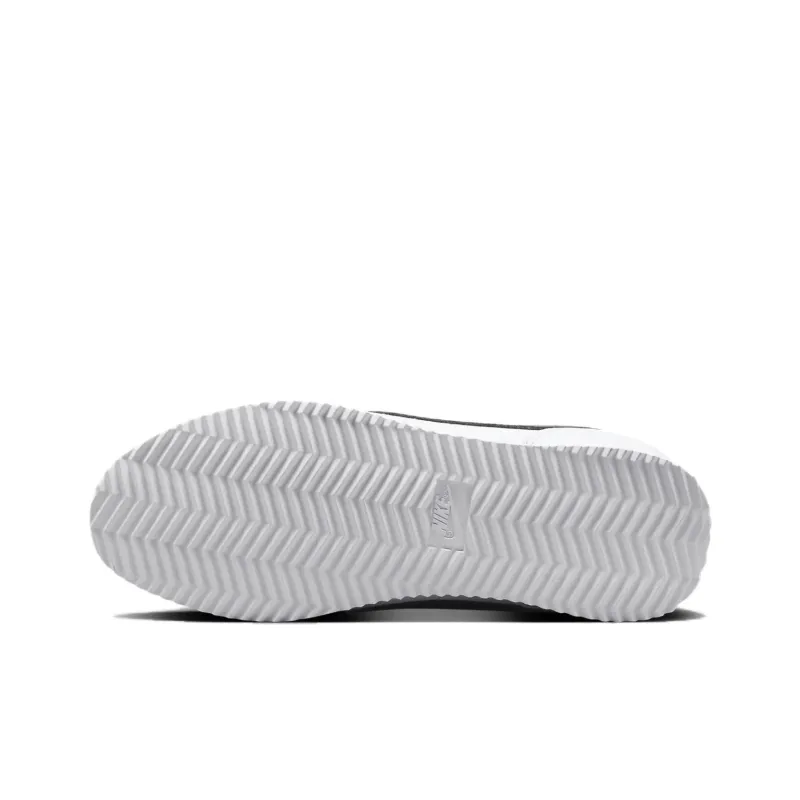 Nike Cortez Anti Slip Wear Resistant Low Top Kids' Skateboarding Shoes White Black Unisex-4
