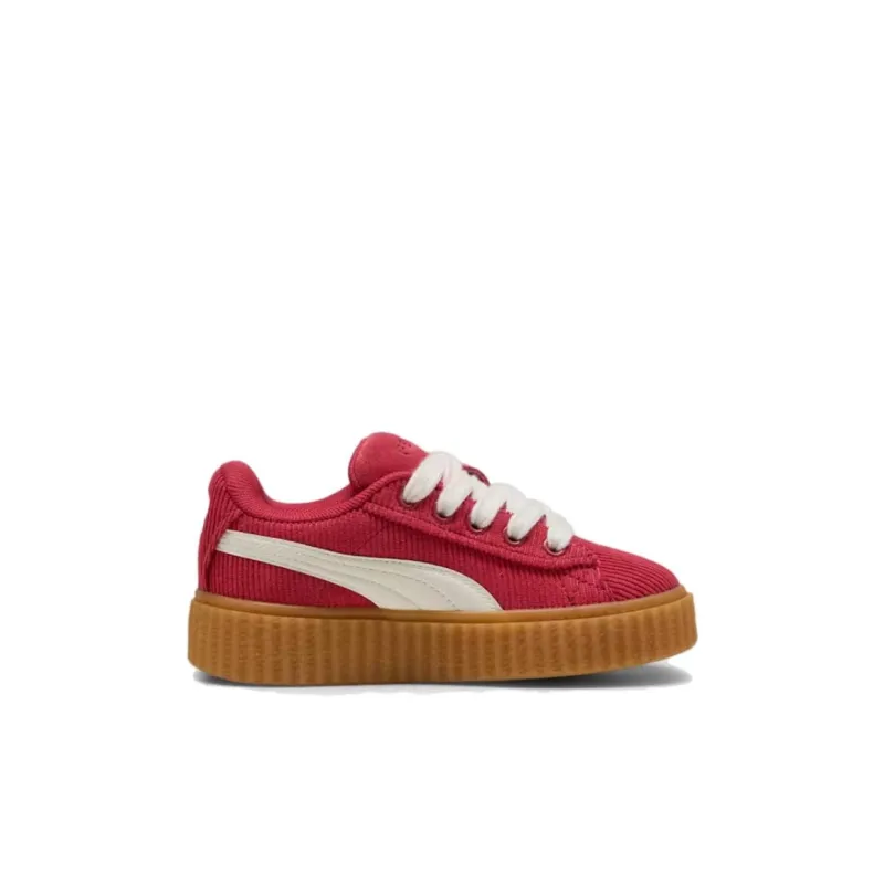 FENTY BEAUTY x PUMA Creeper Phatty Anti Slip Wear Resistant Low Top Kids' Skateboarding Shoes Red White Brown Kids'-1