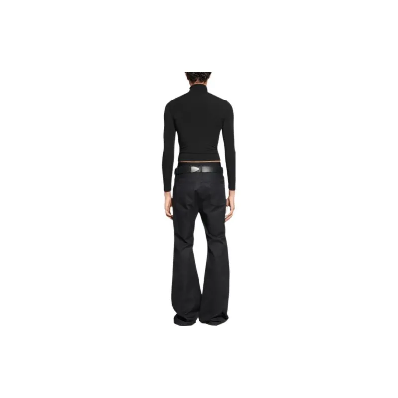 Balenciaga Casual Pants Loose Fit Women's Black-3