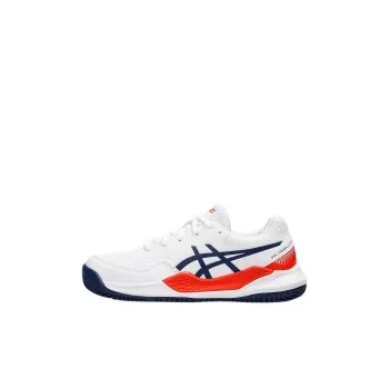 Asics Gel Resolution 9 Anti Kick Cushioning Kids' Training Shoes White Blue Kids'