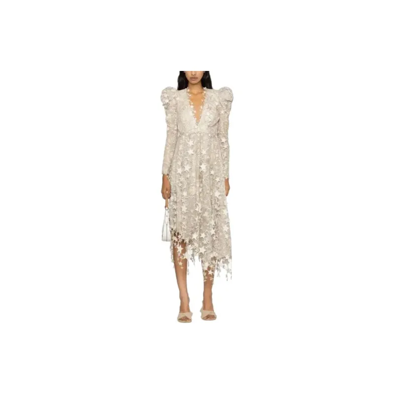 Zimmermann Long-Sleeved Dresses Women's Champagne-1