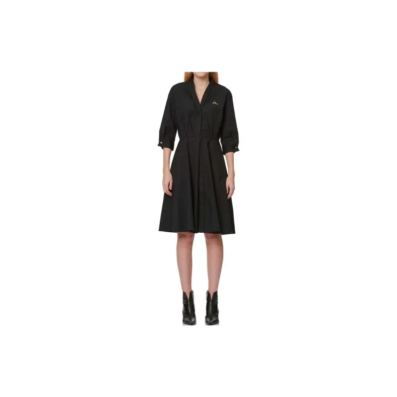 EVISU Long Sleeved Dresses Women's Black-5