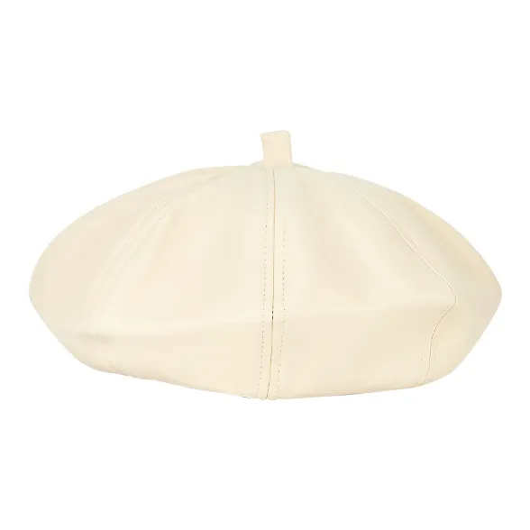 MUYKUY PU Leather Berets Women's-8