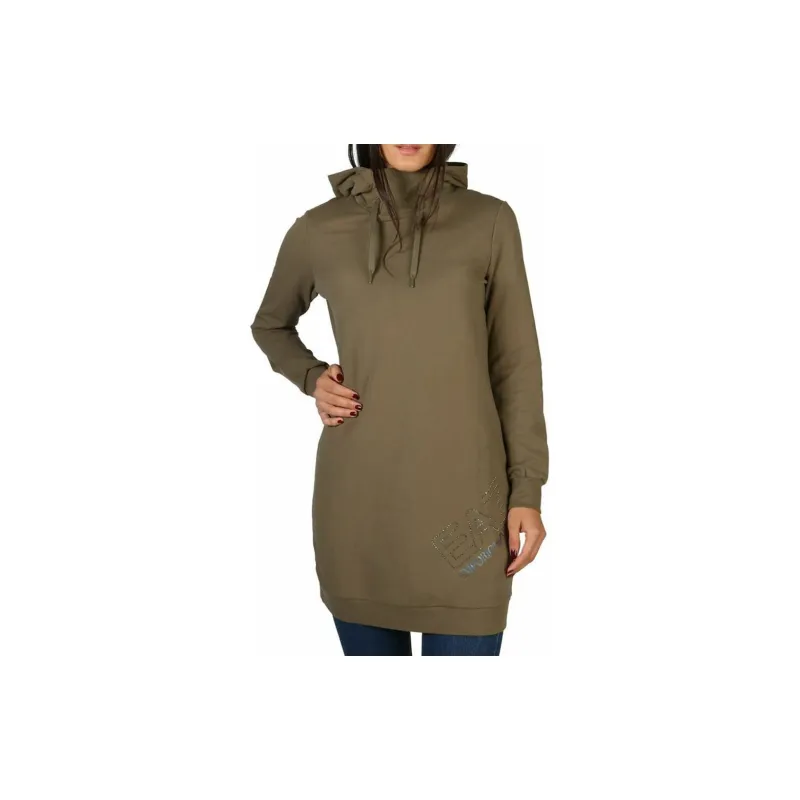 EMPORIO ARMANI Long Sleeved Dresses Women's Gray Green-1