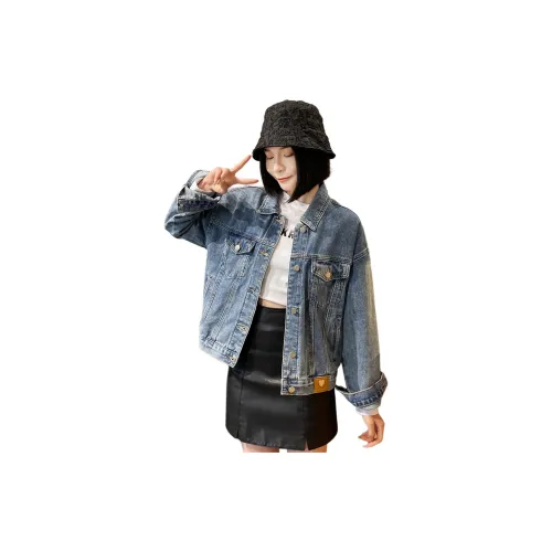 Tonlion Denim Jackets Women's Blue