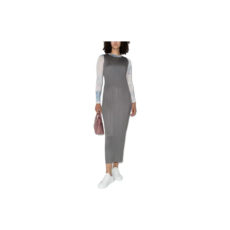 PLEATS PLEASE ISSEY MIYAKE Monthly Colors Plissé Midi Dress-3