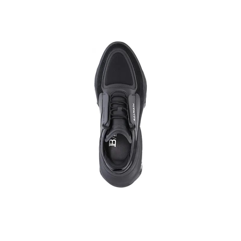 BALMAIN Anti Slip Wear Resistant Low Top Chunky Sneakers Men's Black-2