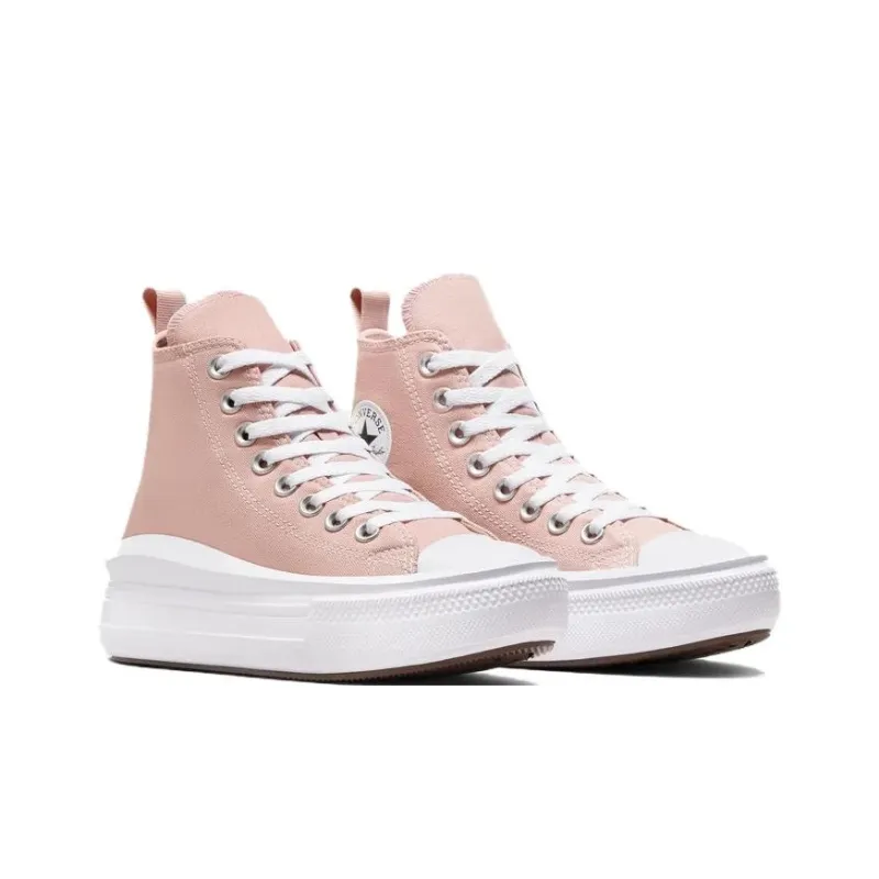 Converse All Star Move Anti Slip Wear Resistant High Top Kids Canvas Shoes Light Pink Teenagers-2