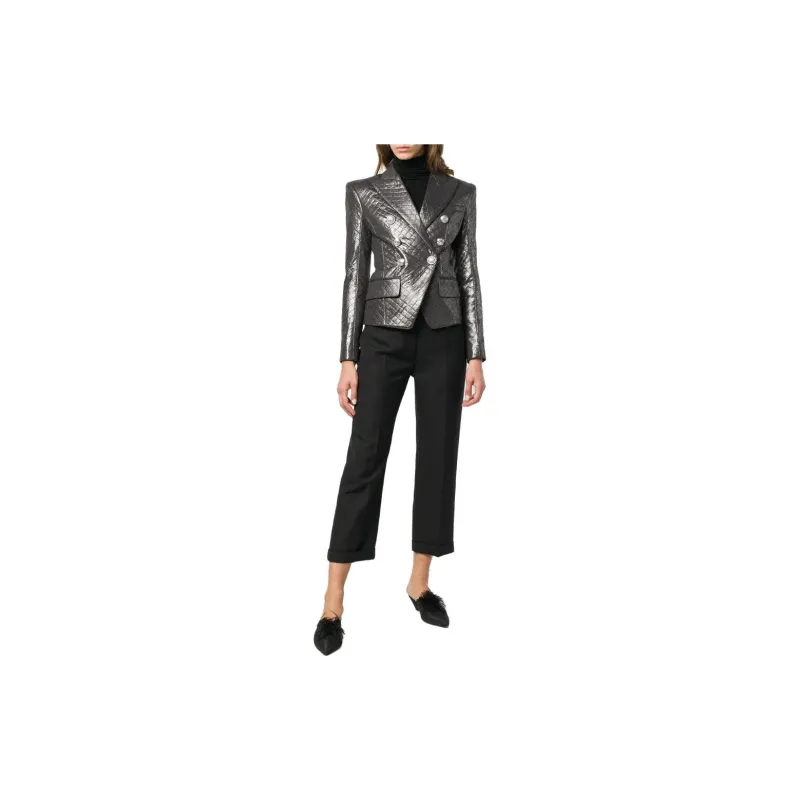 BALMAIN Business Suits Women's Brown Black-1