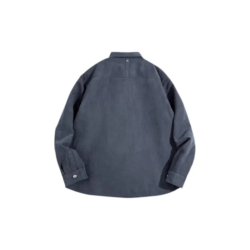PEACEBIRD MEN x Daria Song Shirt Men's Gray Blue 1-1