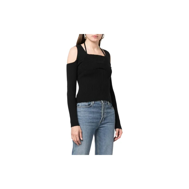 VERSACE JEANS COUTURE Open Shoulder Knitted Jumper-3