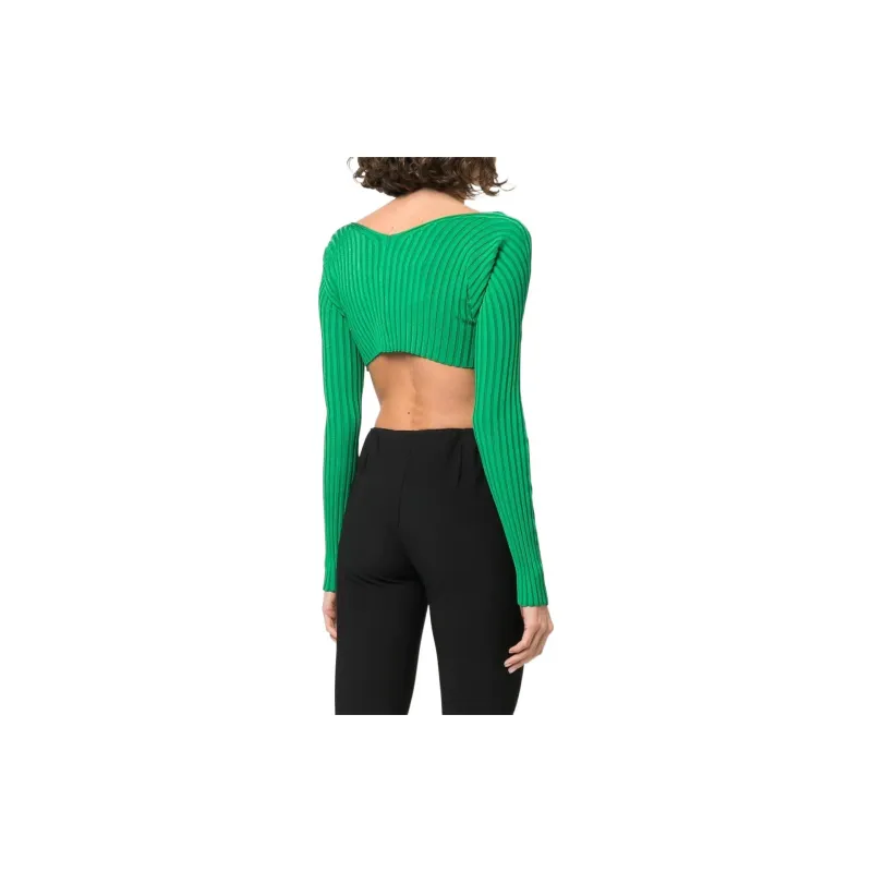 Jacquemus SS22 Slim Fit Knitwear Women's Green-2