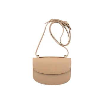 A.P.C Genève Leather Shoulder Bag Crossbody Bag Mini Women's Brown