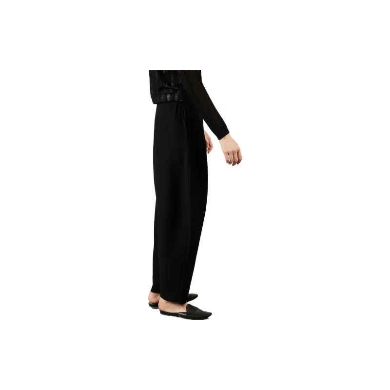 CLEANFLOW FW22 Straight Casual Pants Women's Black-3