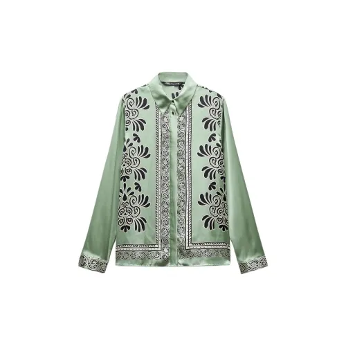 ZARA Shirts Women's Green