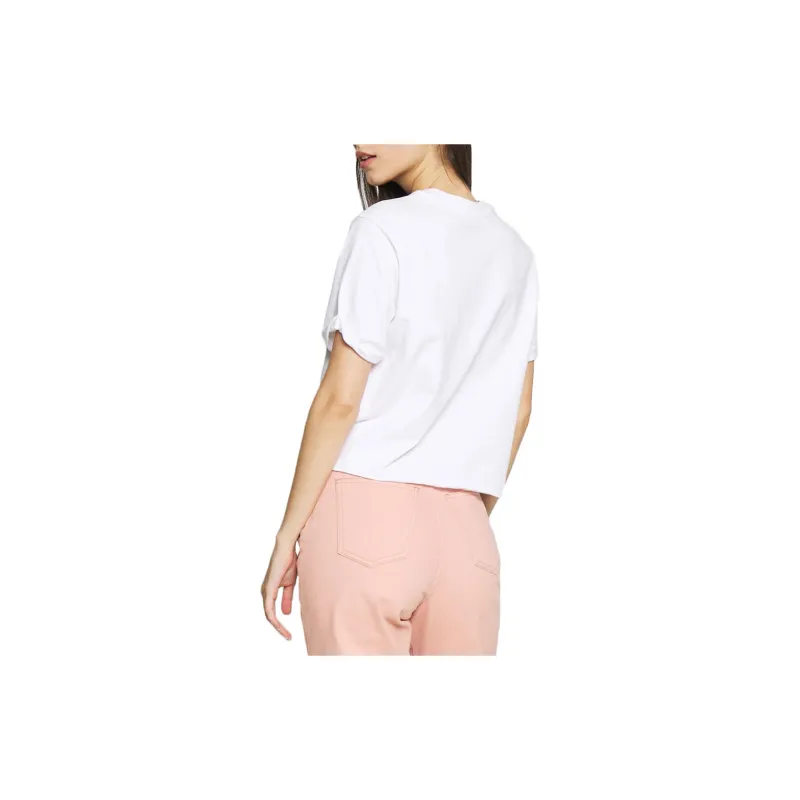 Vans Biały Oversize T-Shirts Women's White-4