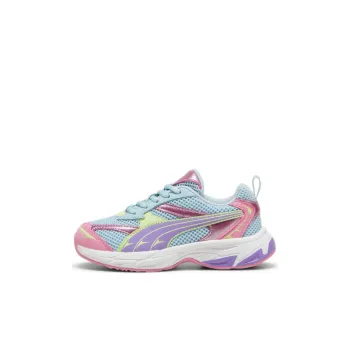 PUMA Morphic Anti-Slip Wear-Resistant Kids Lifestyle Shoes Blue Pink Children Aged 3-7 Years Old