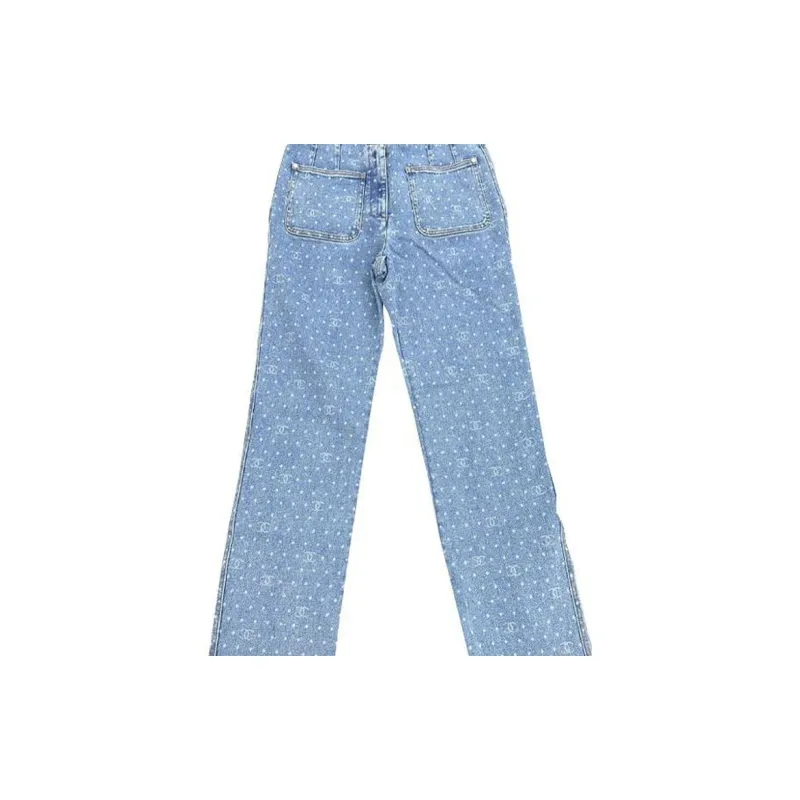 CHANEL 23 Spring Summer New Arrivals Jeans Women's Light Blue-2