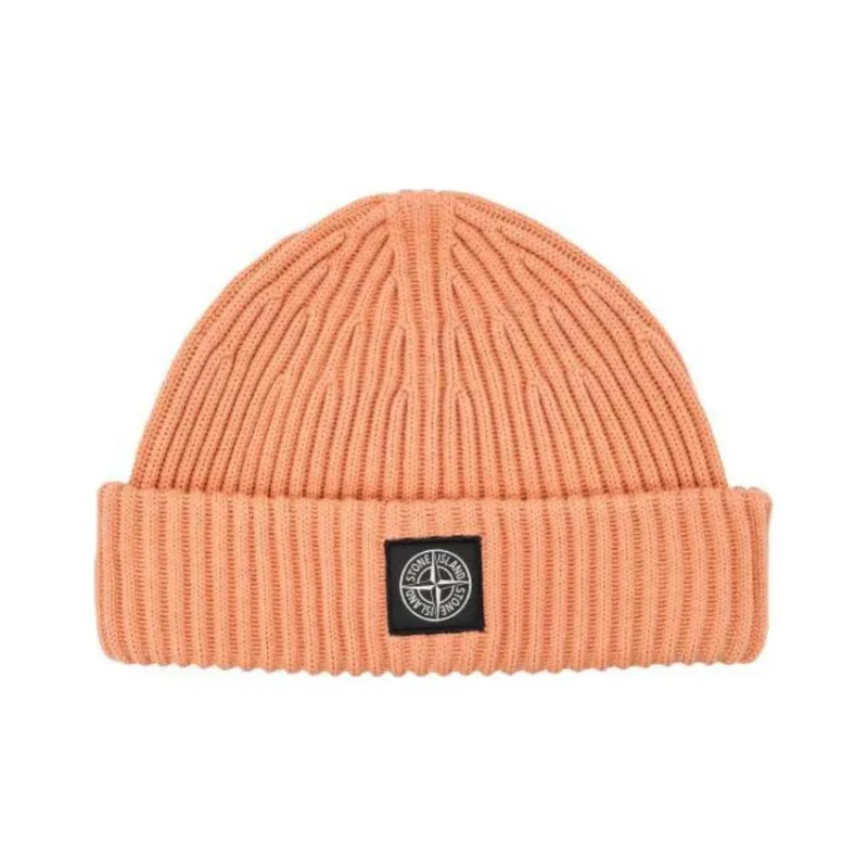 STONE ISLAND Compass Patch Knitted Beanie-0